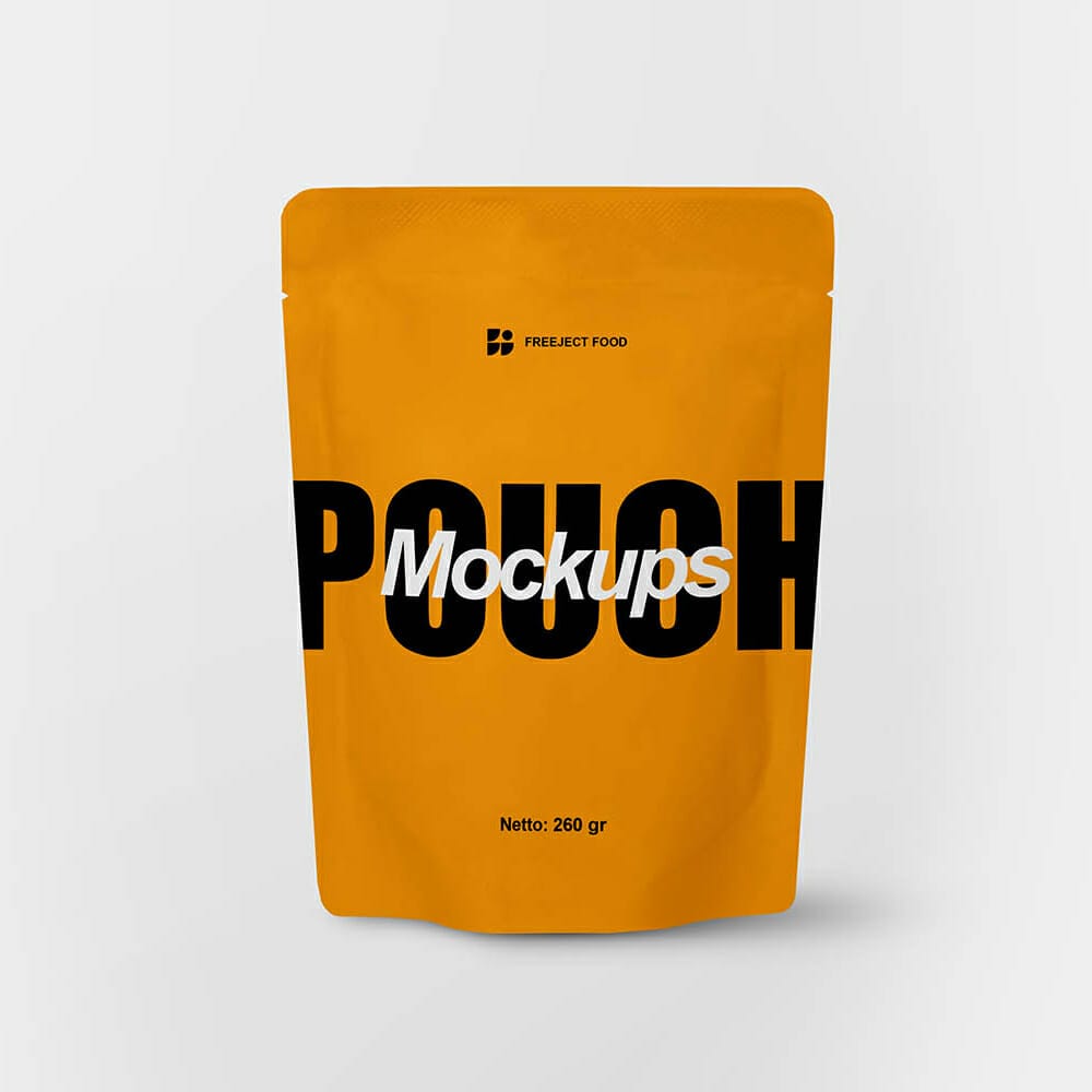 Free Download Coffee Plastic Pouch Packaging Mockups