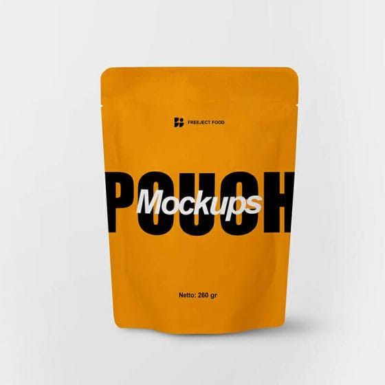 Free Download Coffee Plastic Pouch Packaging Mockups