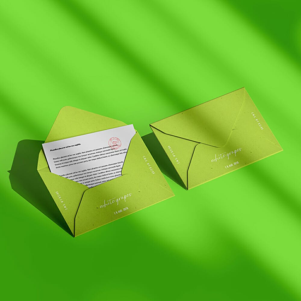 Free Envelope Mockup PSD
