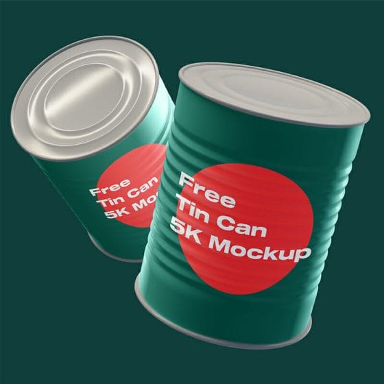 Free Food Tin Can 5K Mockups
