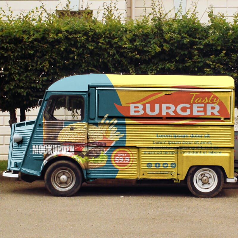 Free Food Trailer Mockup PSD Template