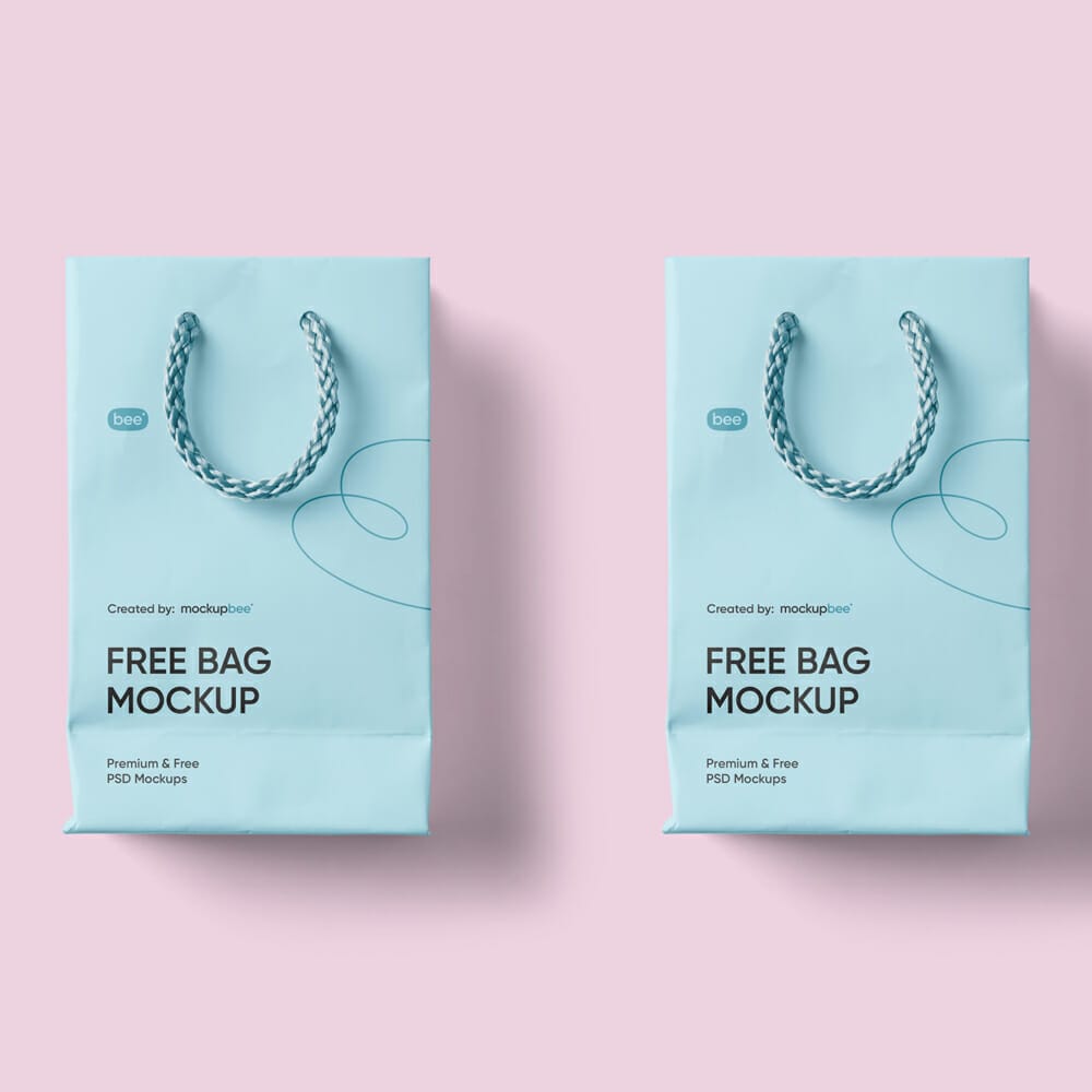 Free Gift Bag Mockup