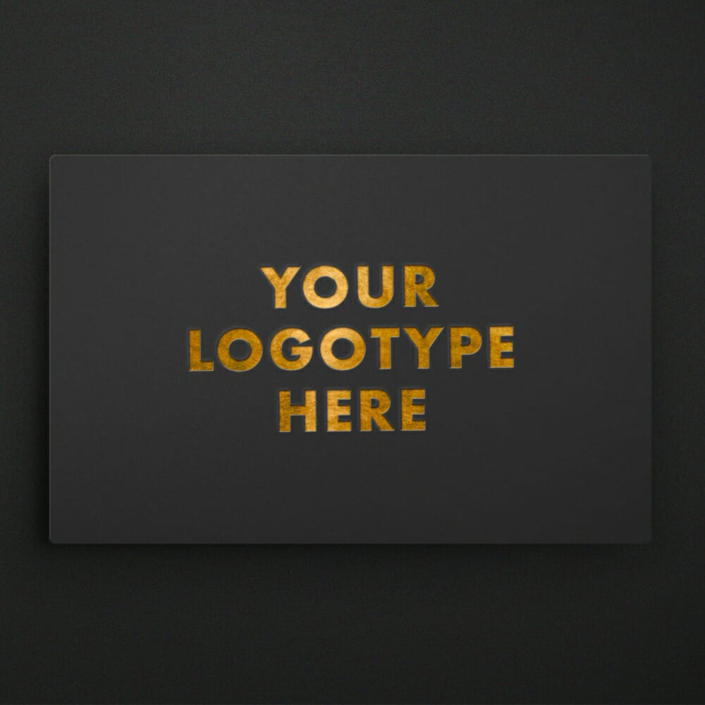 Free Gold Foil Logo Mockup
