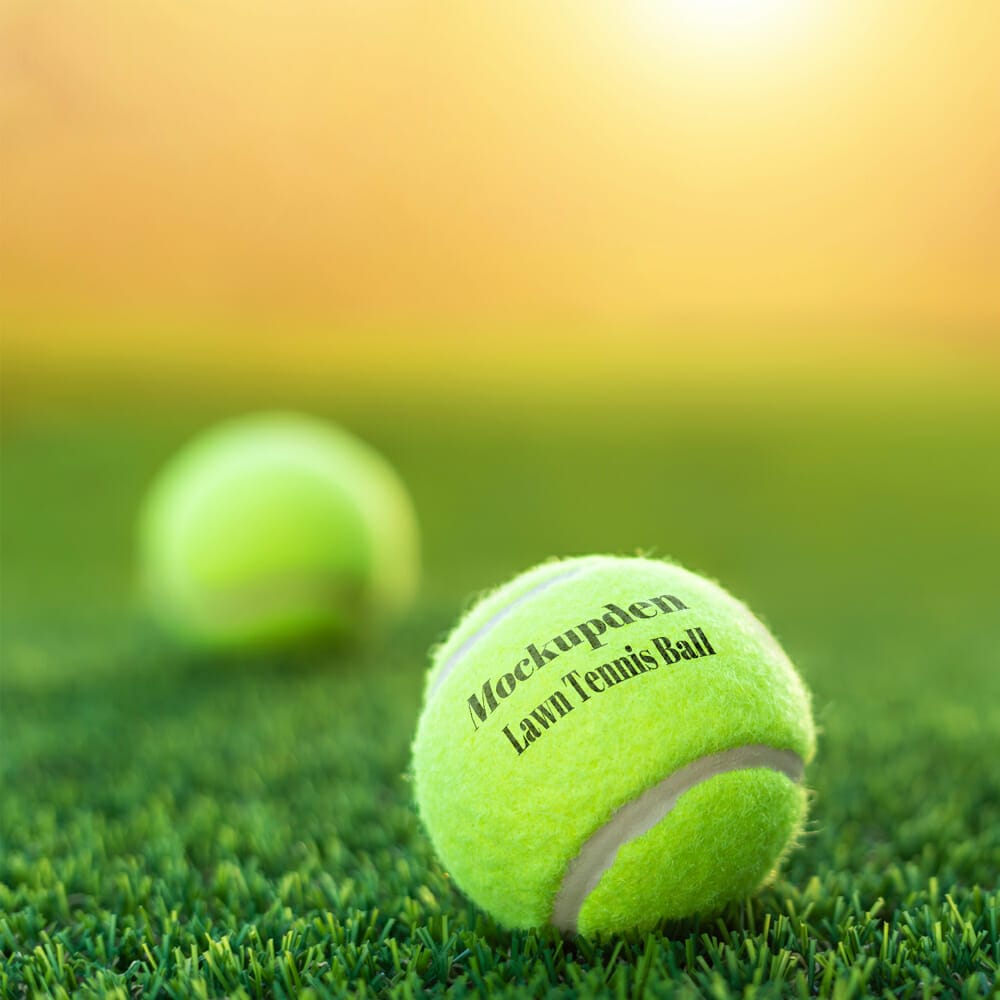Free Lawn Tennis Ball Mockup PSD Template