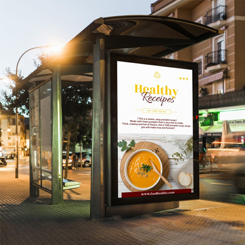 Free Light Sign Mockup PSD Template