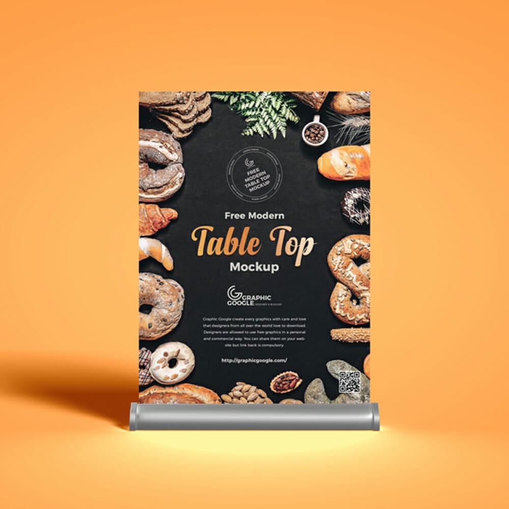Free Modern Table Top Mockup