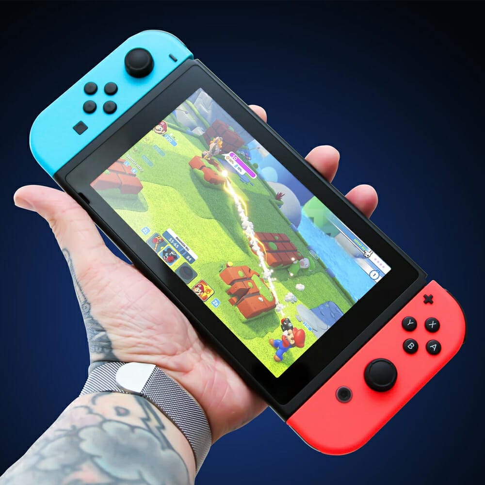 Free Nintendo Switch Gaming Phone Screen Mockup PSD