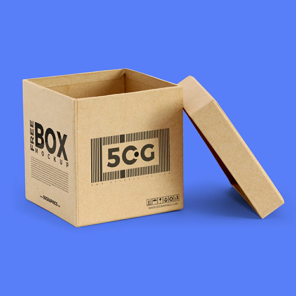 Free Open Box Mockup PSD