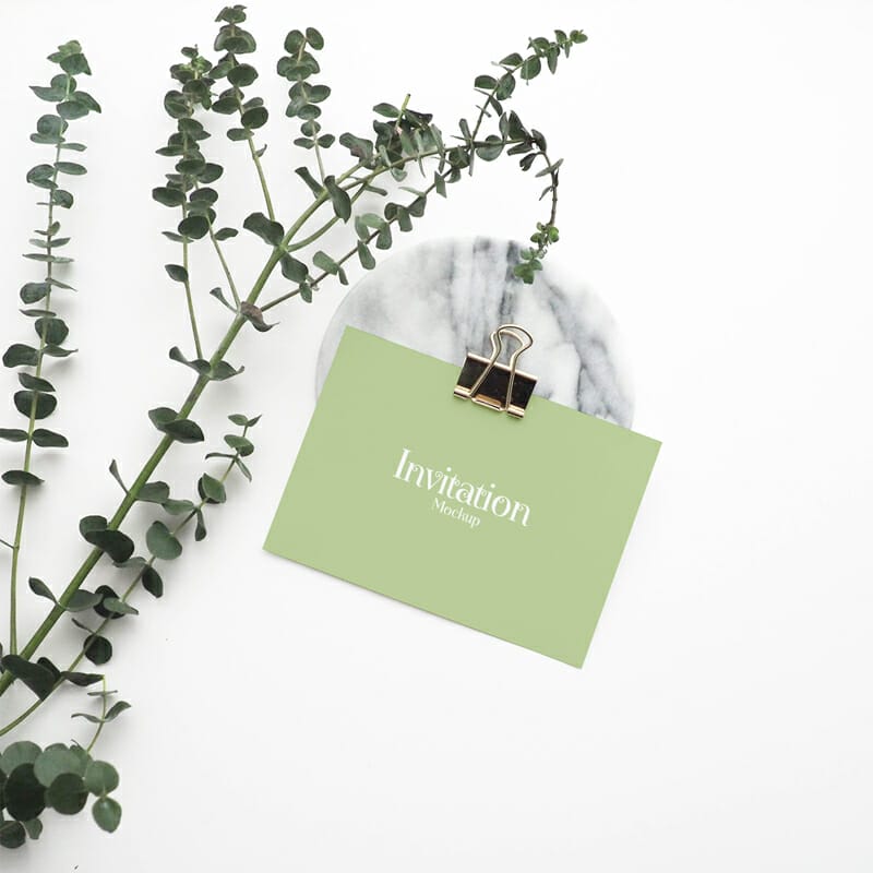 Free PSD Invitation Mockup
