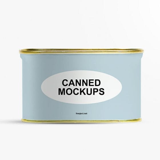 Free Packaging Canned Mockup PSD