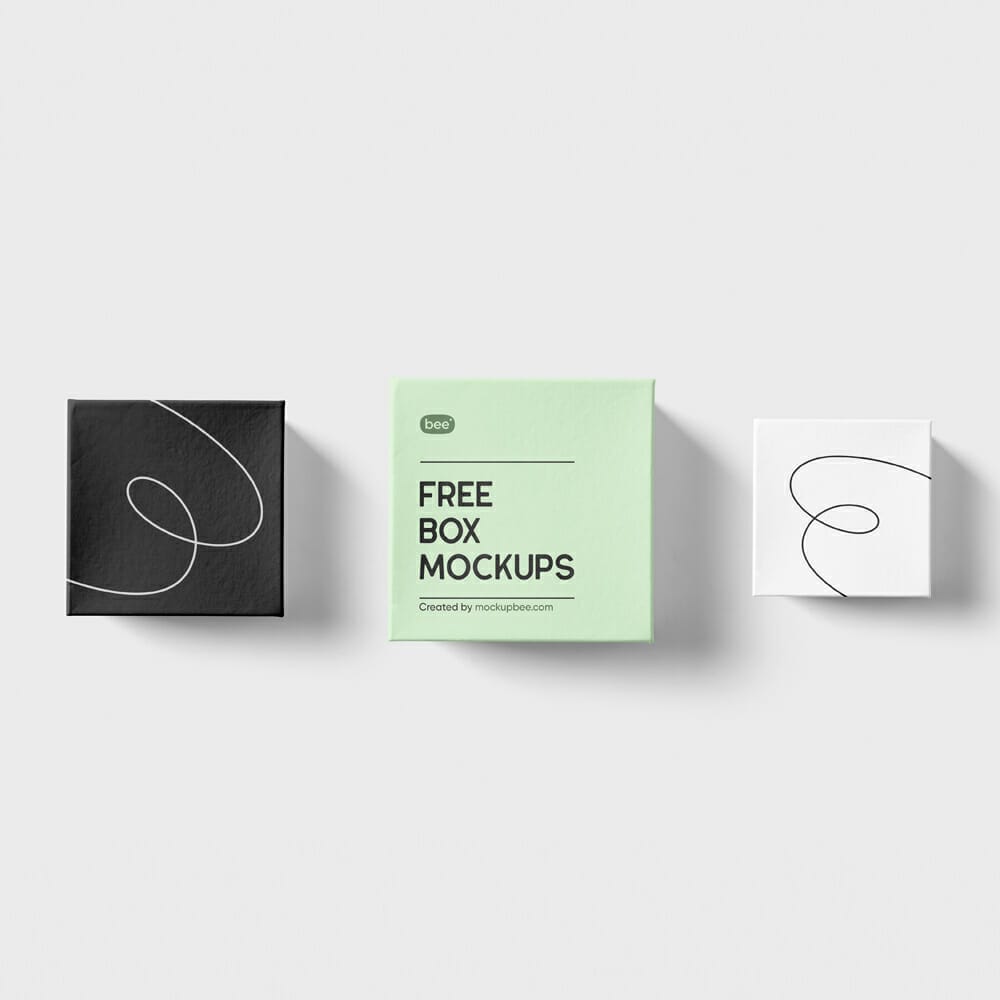 Free Paper Box Mockups