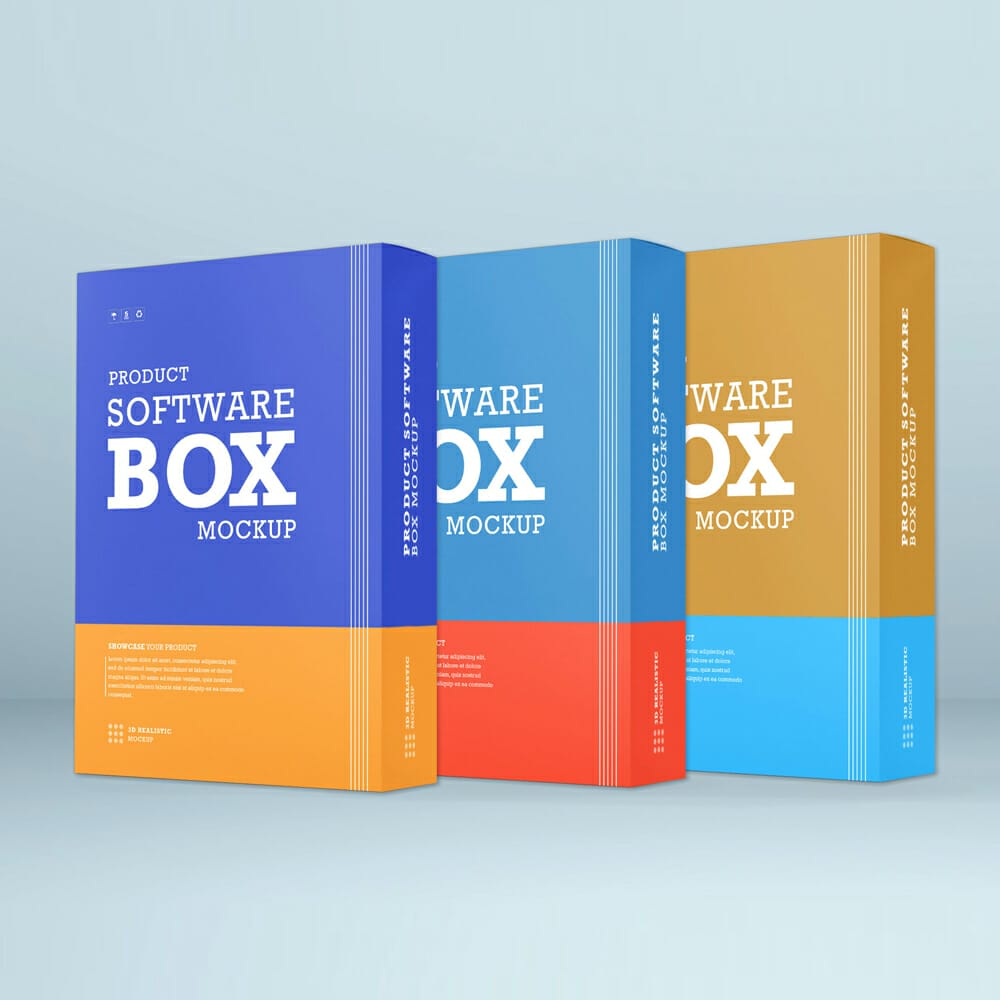Free Product Software Box Mockup