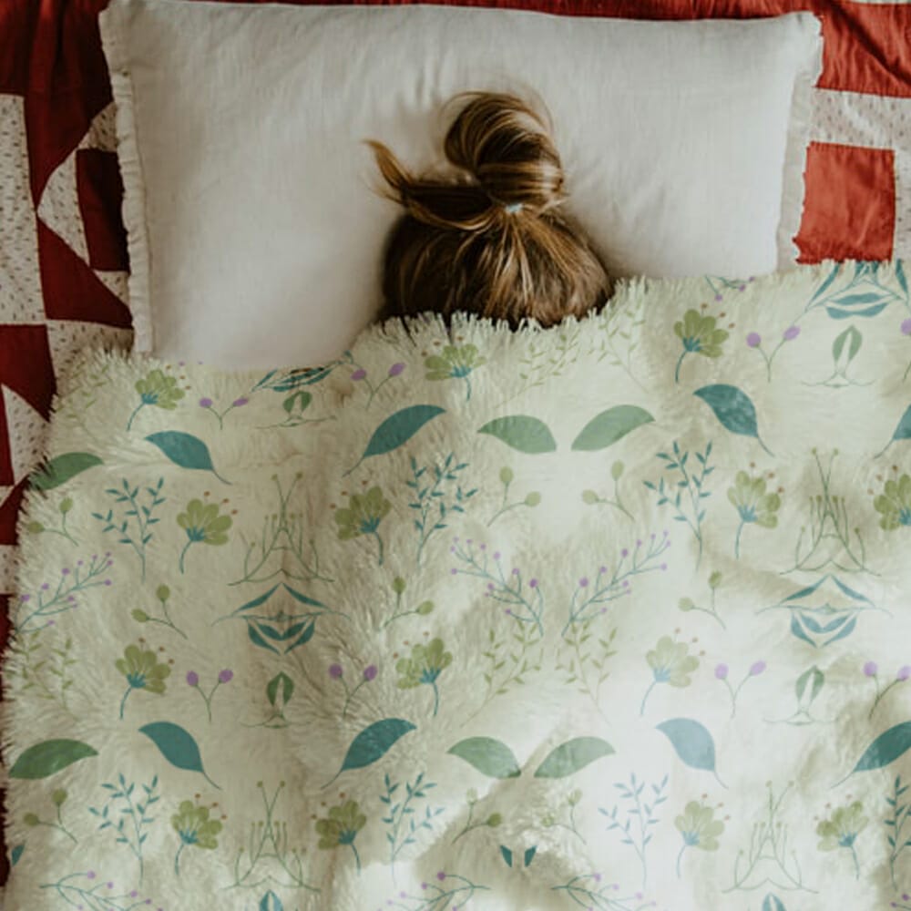 Free Quilt Blanket Mockup PSD Template