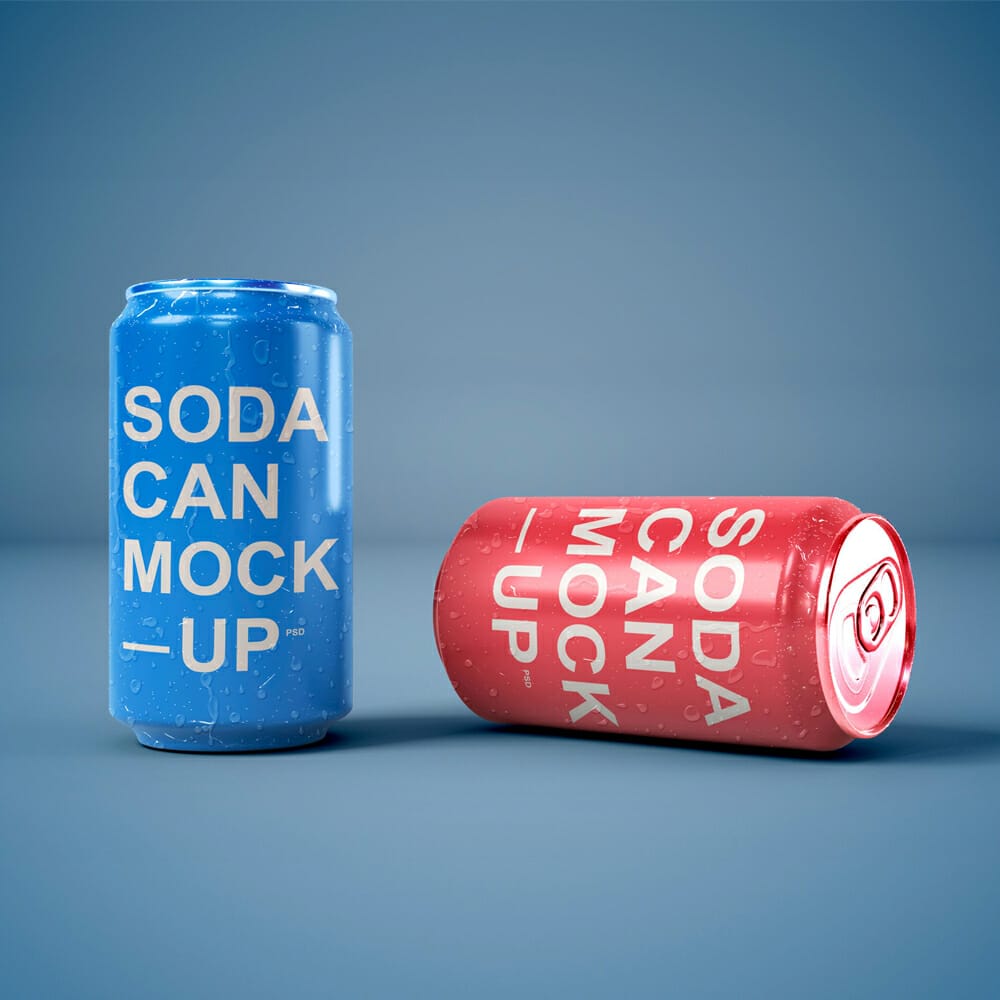 Free Soda Can Mockup