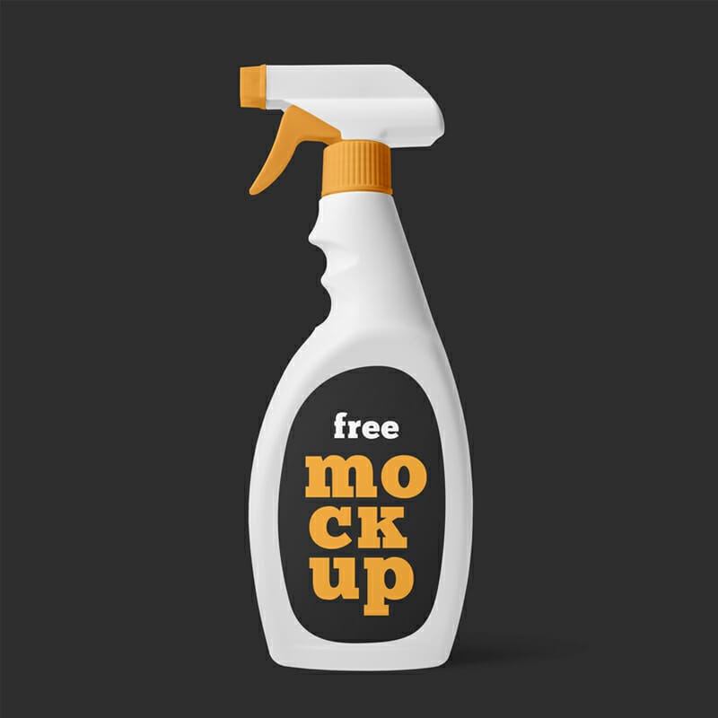 Free Spray Bottle MockUp
