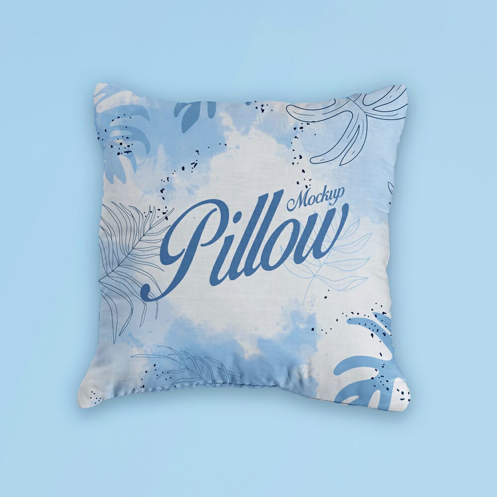 Free Square Pillow Mockup
