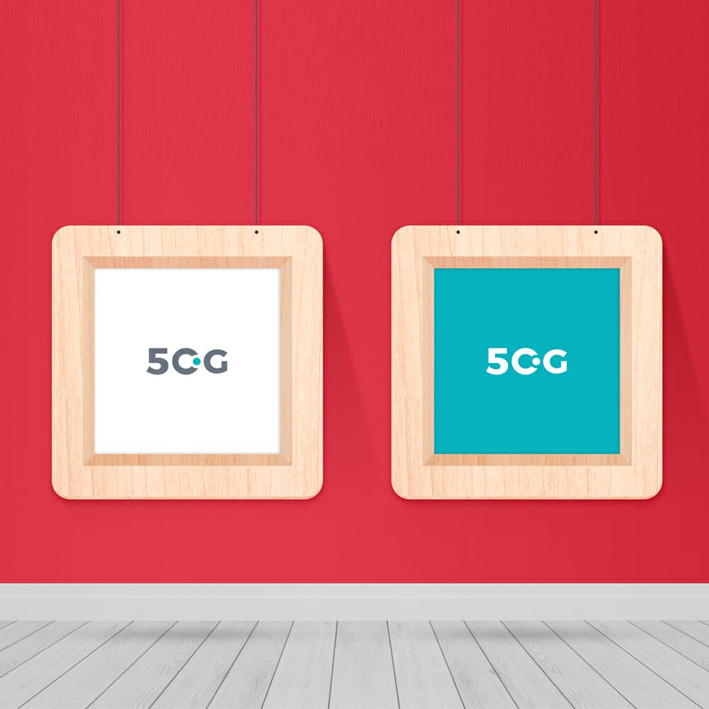 Free Square Round Corner Wood Frame Mockup