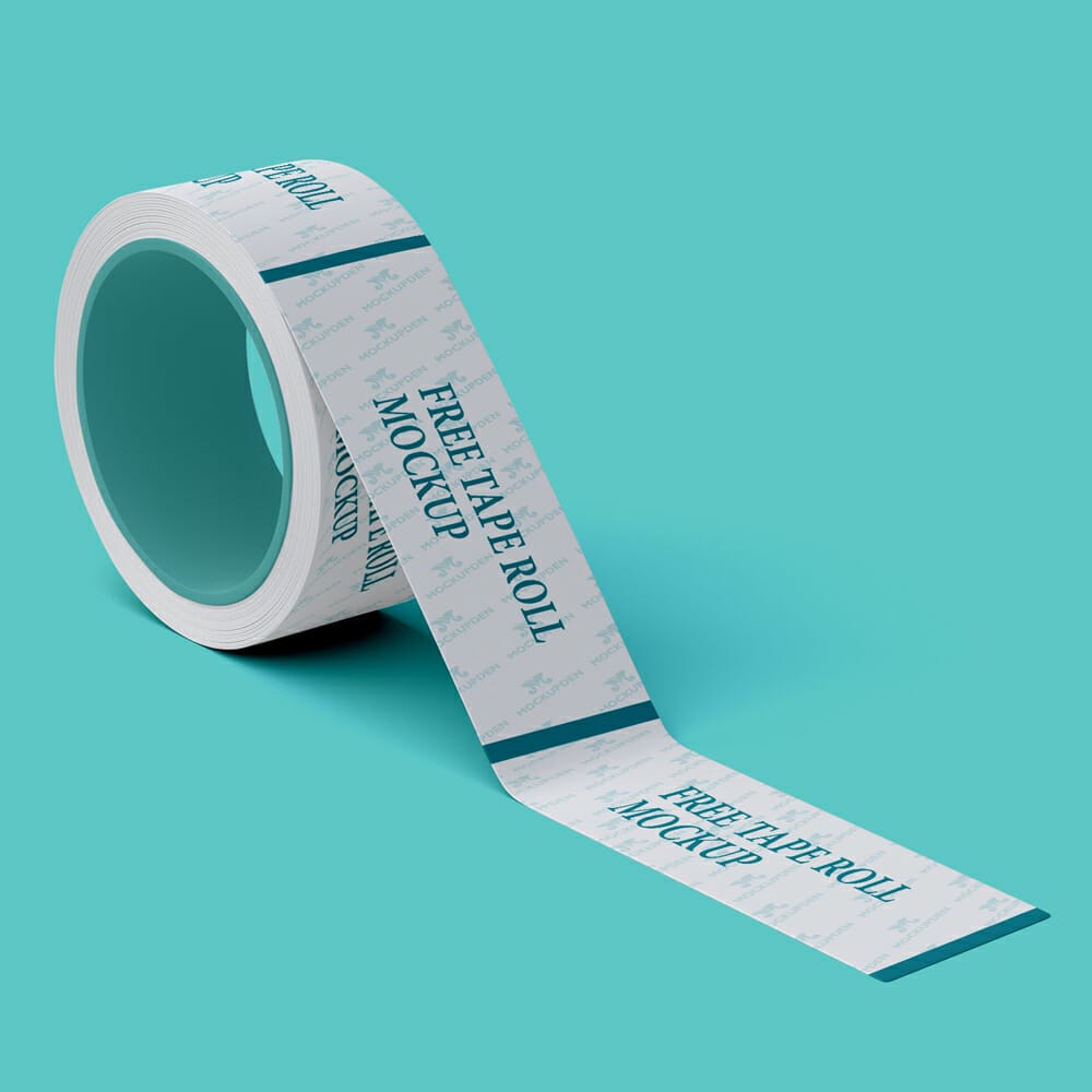 Free Tape Roll Mockup PSD Template