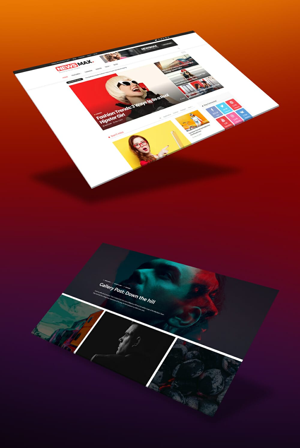 Free Web Presentation PSD Mockup