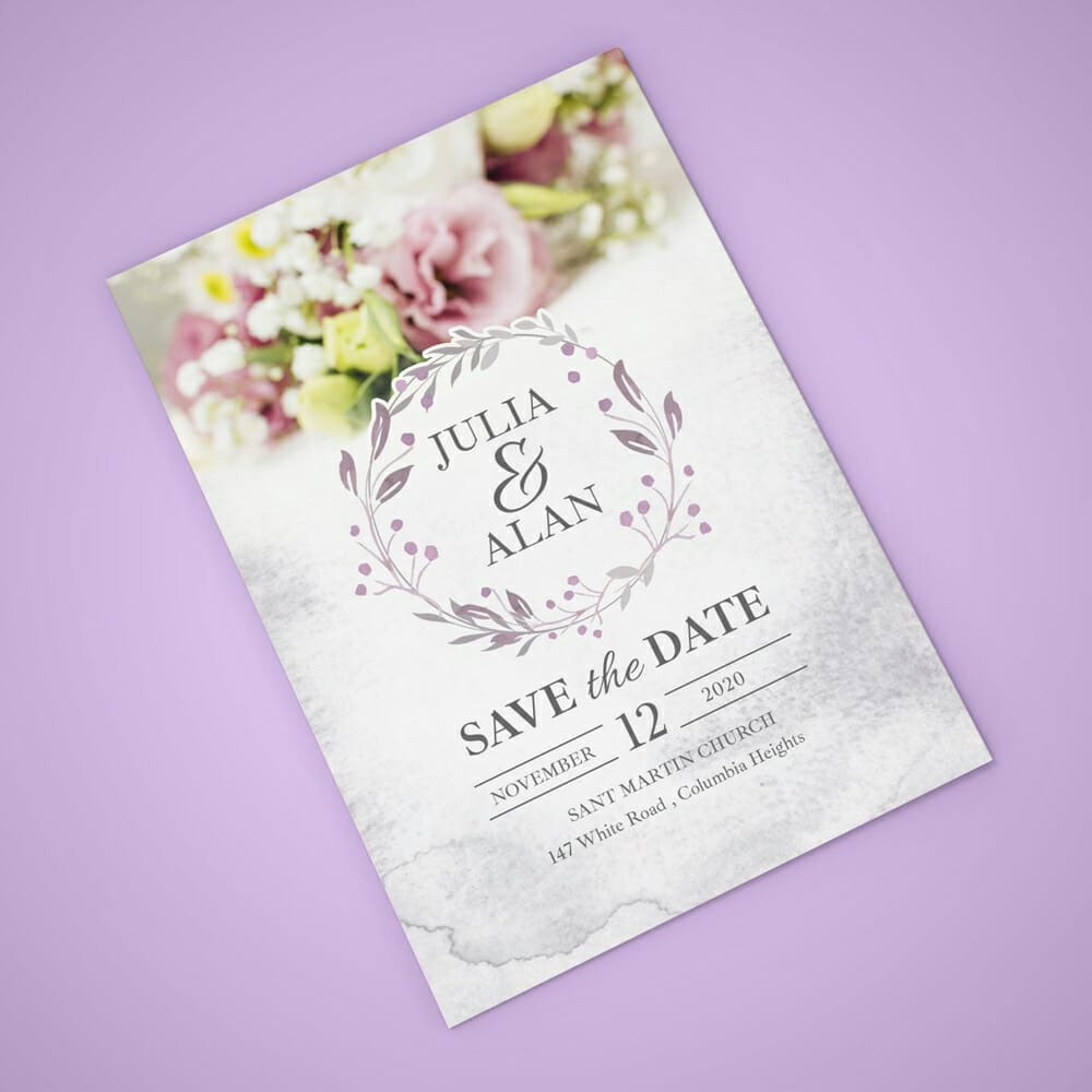 Free Wedding Invitation Mockup