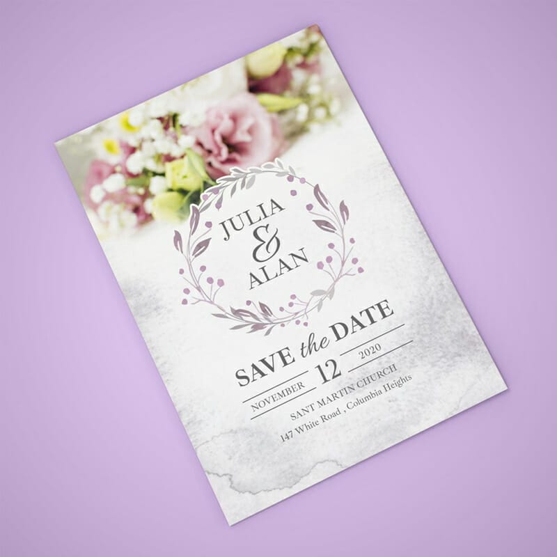 Free Wedding Invitation Mockup