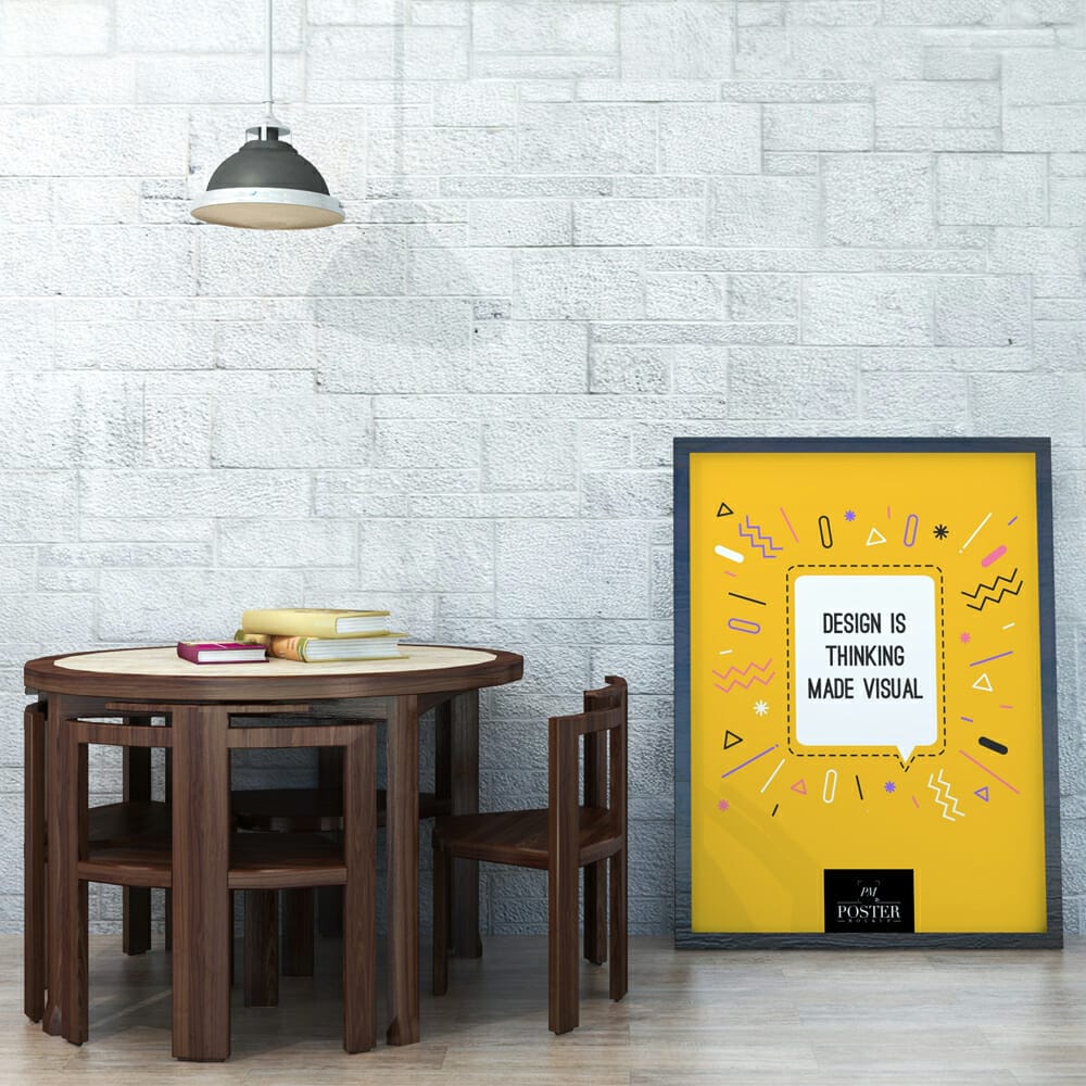 Gallery Furniture With Poster Mockup PSD