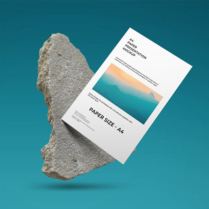 Gravity Paper Mockup PSD