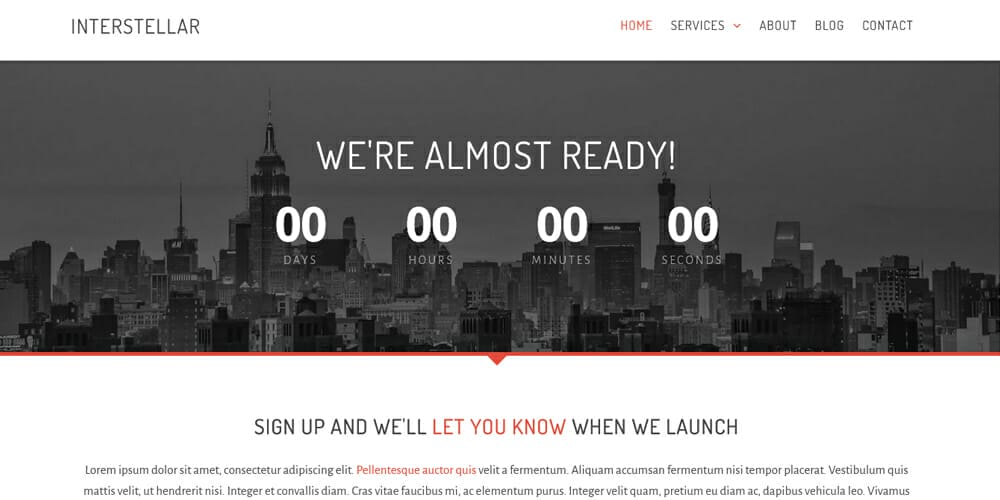 Free Under Construction Html Templates 35 Interstellar