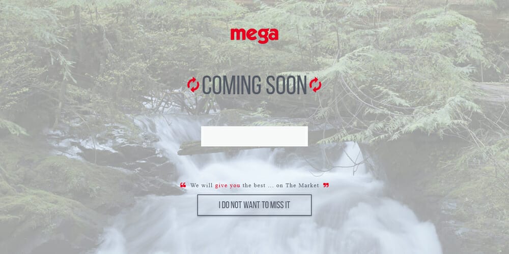Mega Coming Soon Template