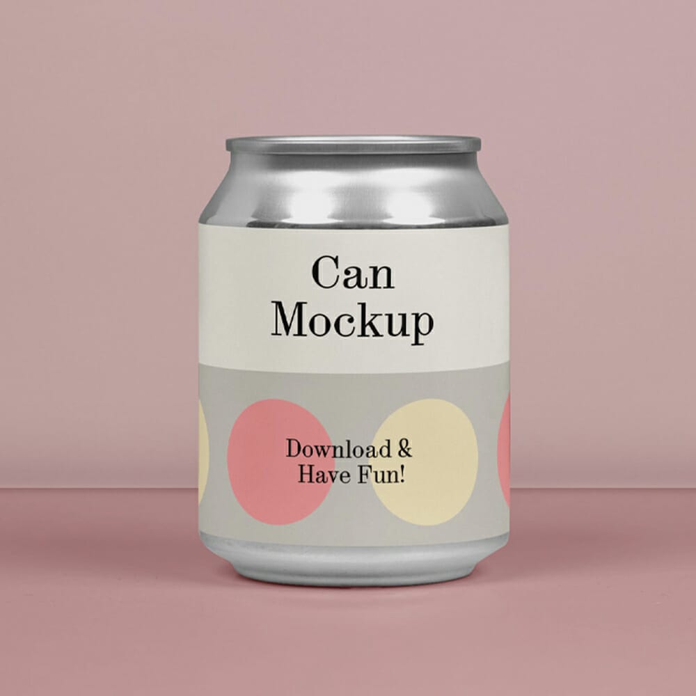 Mini Can PSD Mockup