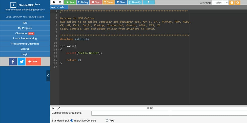 Excellent Online Code Editors 16 Online GDB