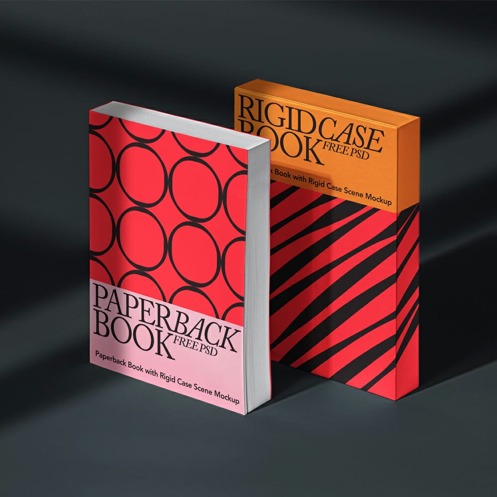 Paperback Book PSD Mockup Scene