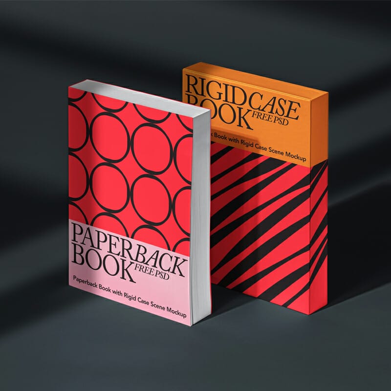 Paperback Book PSD Mockup Scene