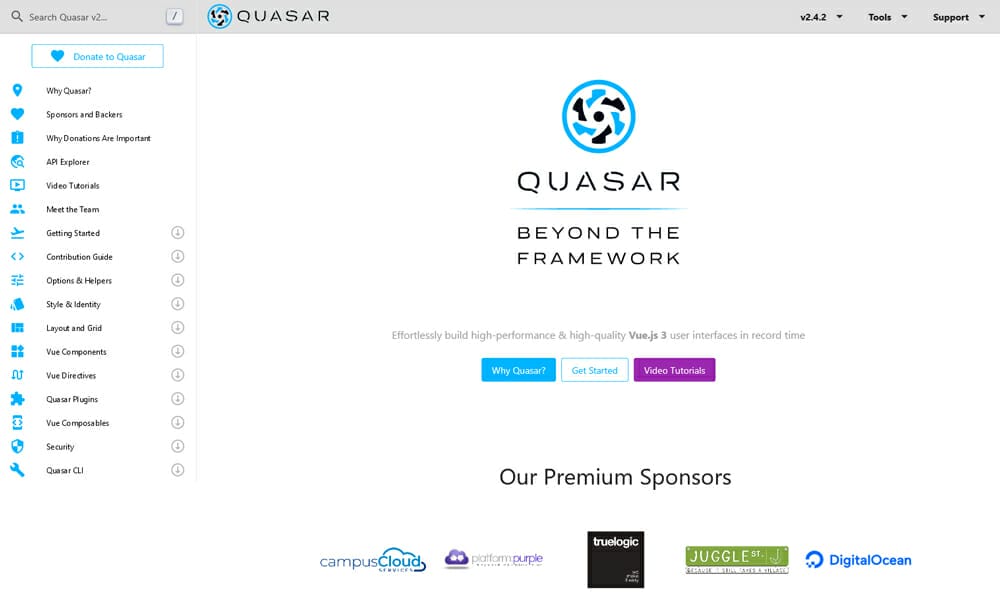 20+ Vue JS UI Component Libraries 2022 13 Quasar Framework