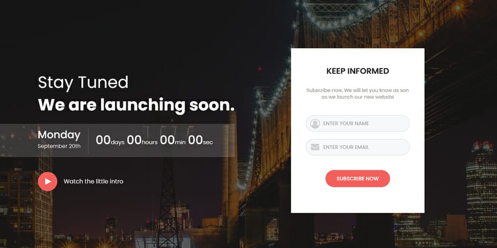 Free Under Construction Html Templates 37 Stay Tuned