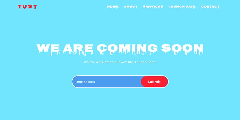Free Under Construction Html Templates 13 Tust Coming Soon Template