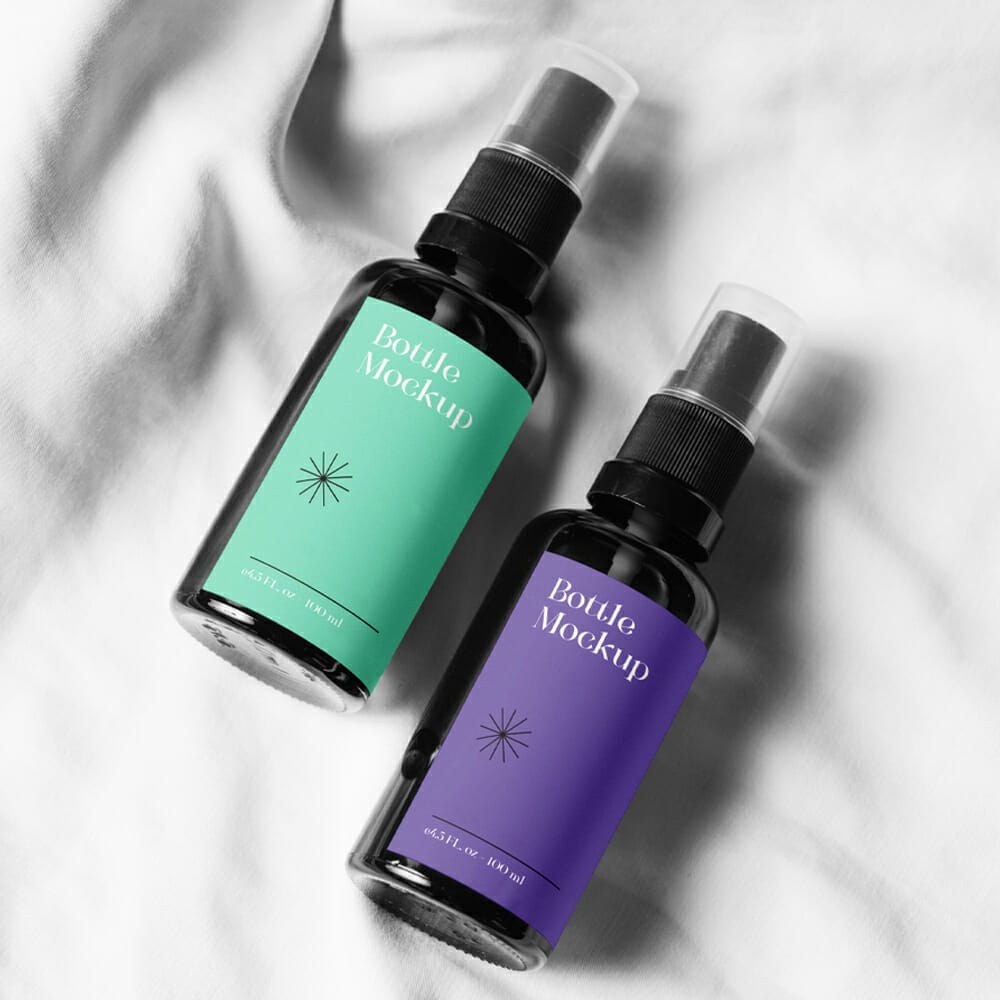 Two Small Bottle Mockup