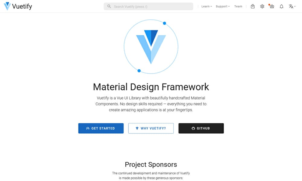 20+ Vue JS UI Component Libraries 2022 5 Vuetify