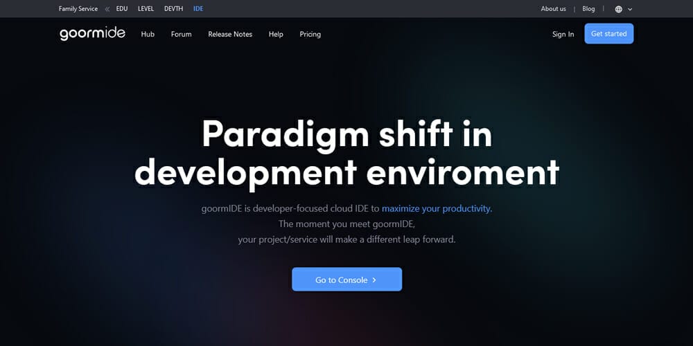 Excellent Online Code Editors 17 goormIDE