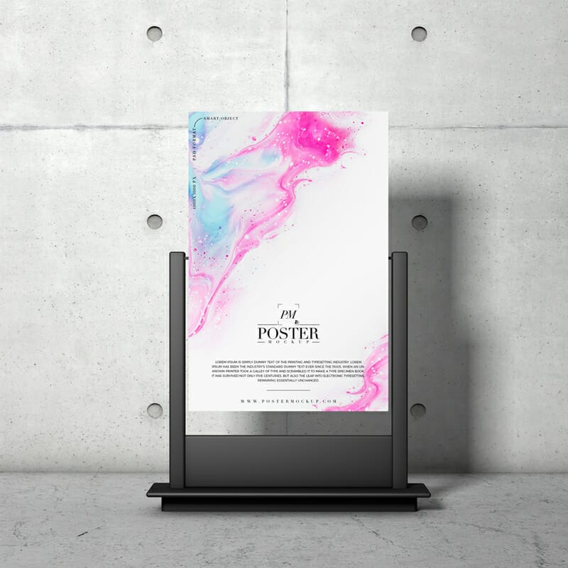Advertising Stand PSD Poster Mockup