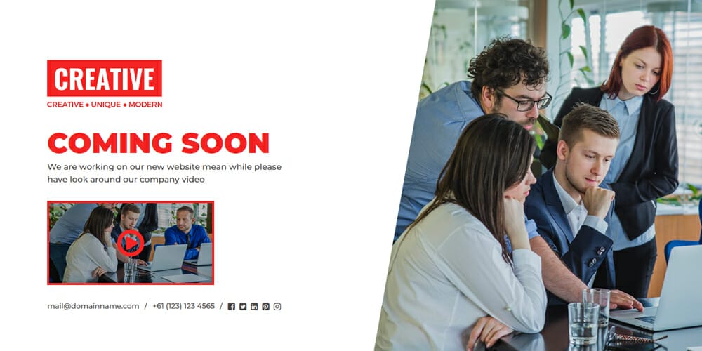 Free Under Construction Html Templates 45 Agency Coming Soon HTML Template
