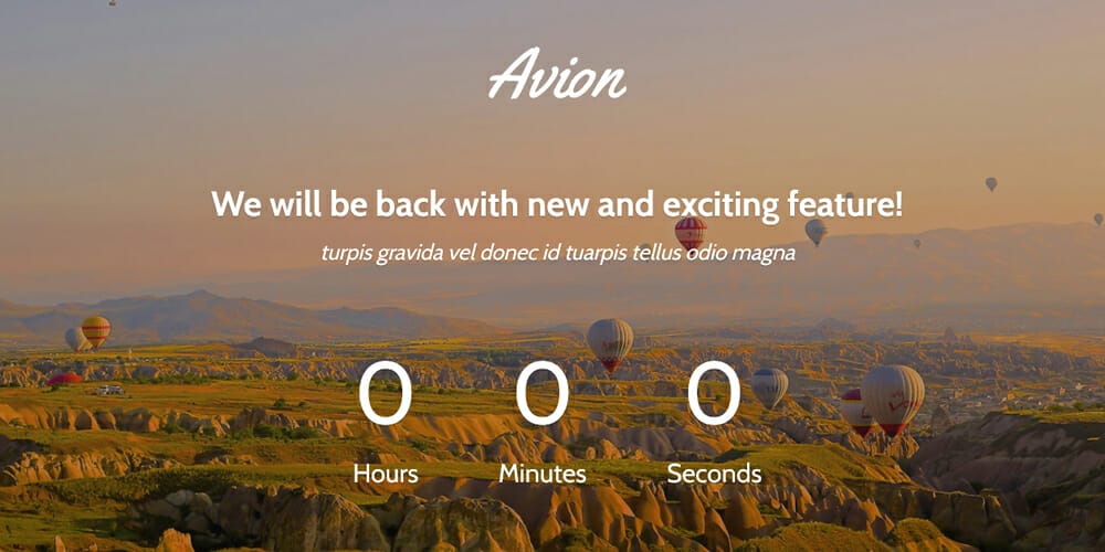 Free Under Construction Html Templates 20 Avion