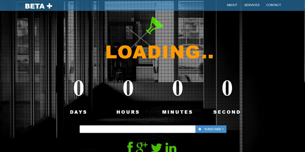 Free Under Construction Html Templates 67 Beta Landing Coming Soon Template