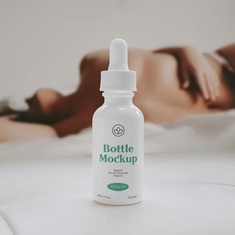 Bottle With Women Mockup