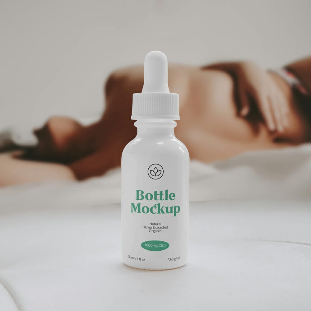 Bottle With Women Mockup