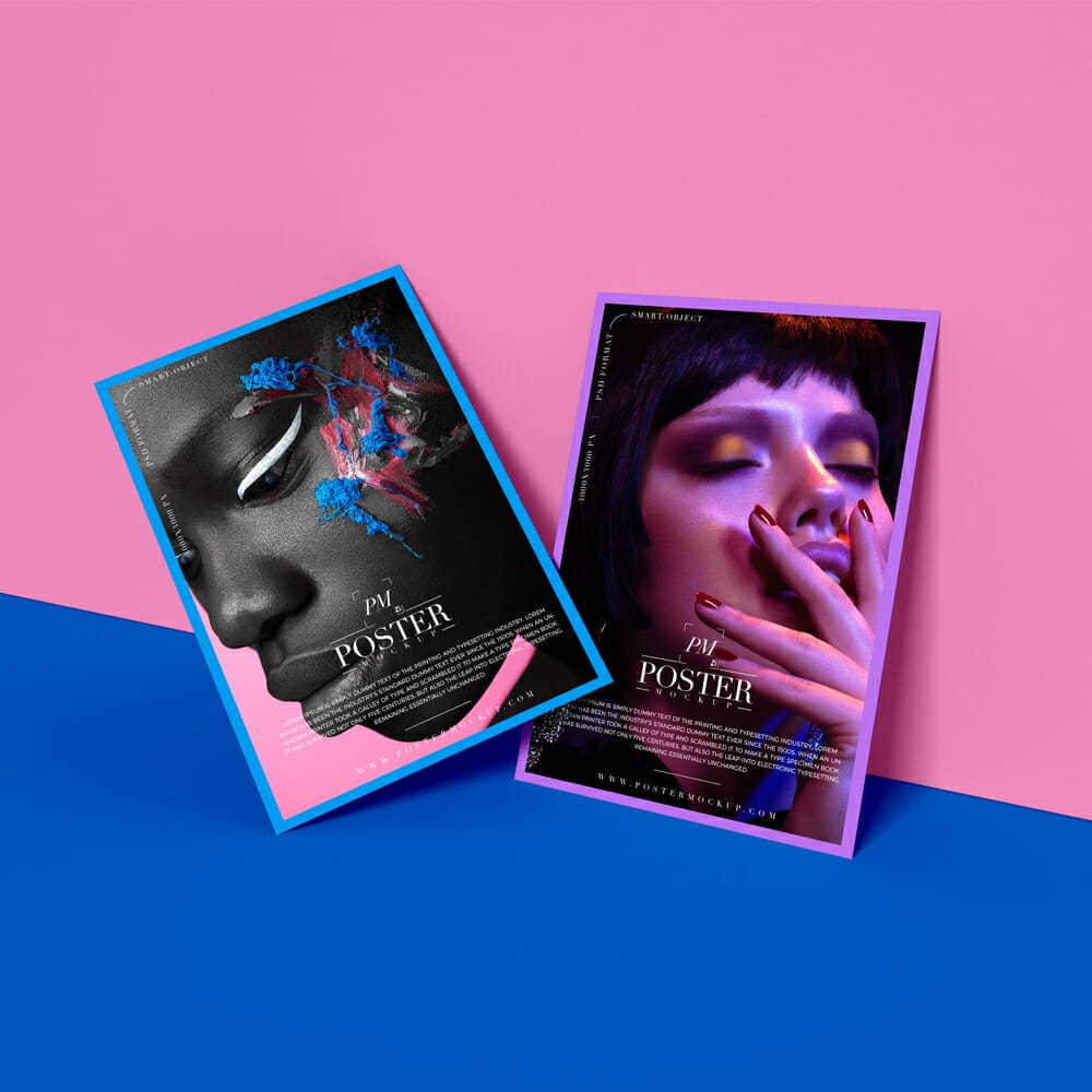 Brand Stylish Posters Mockup Template