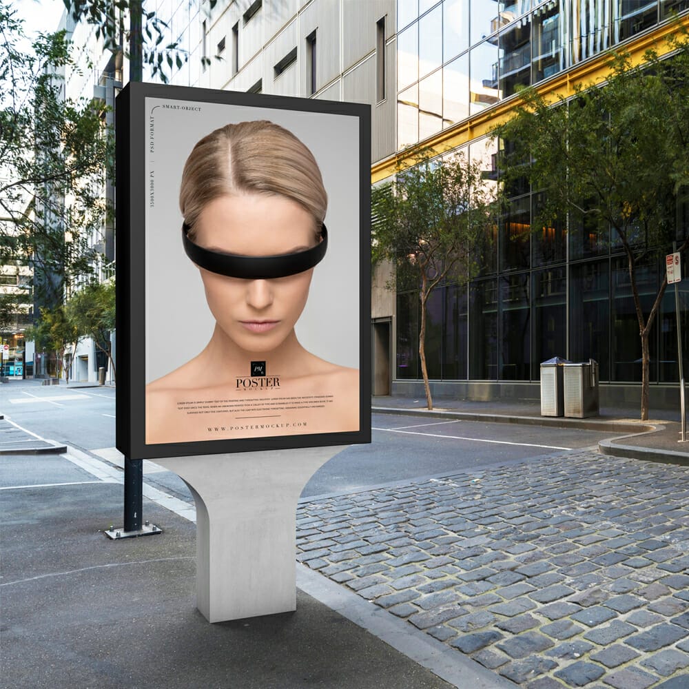 City Outdoor Billboard Poster Mockup
