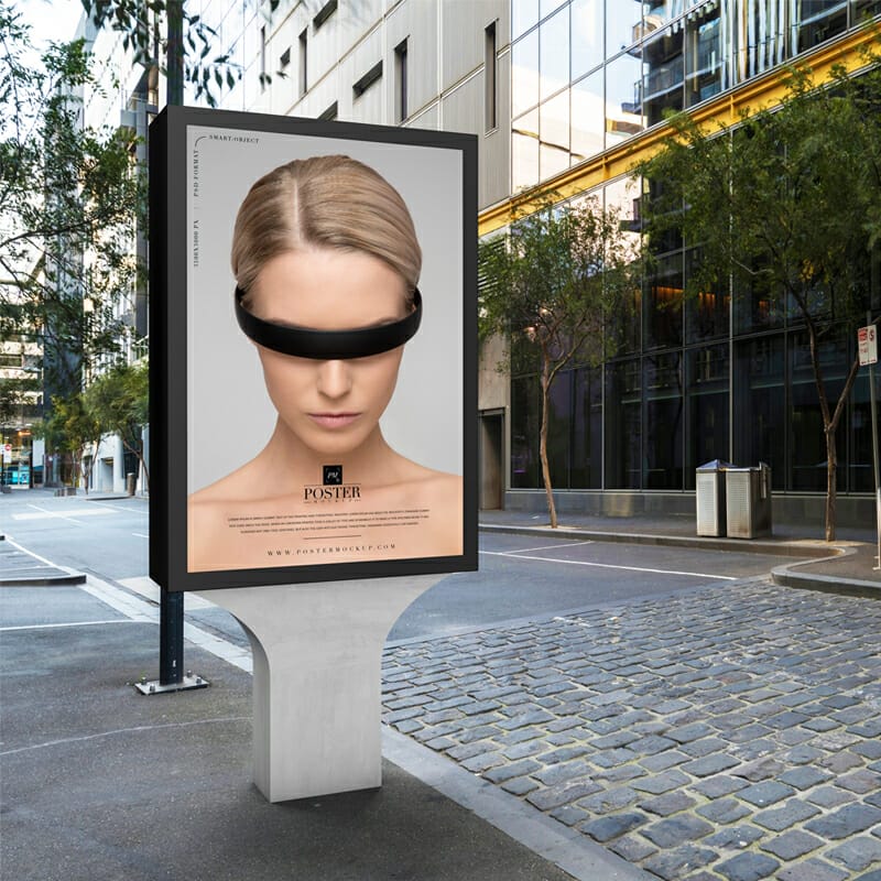 City Outdoor Billboard Poster Mockup