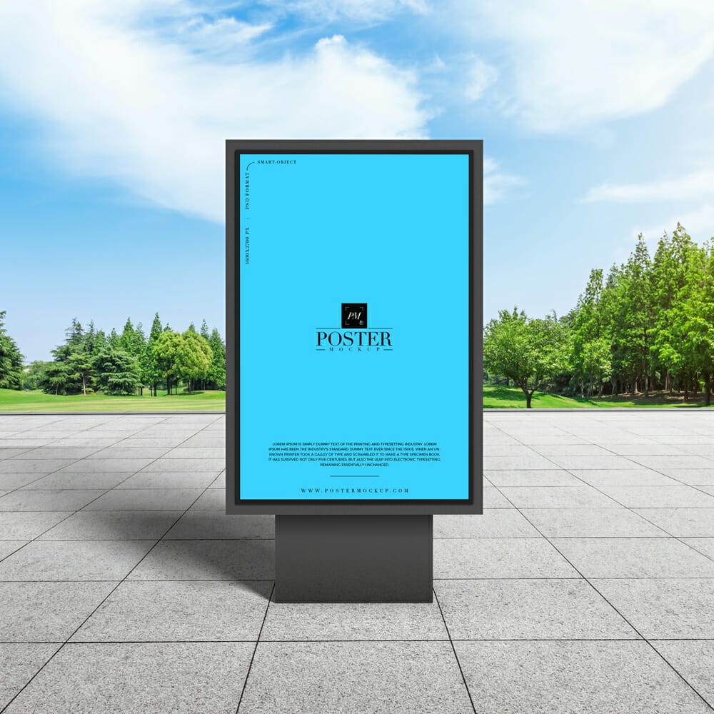 City Park Outdoor Advertisement Billboard Poster Mockup Design