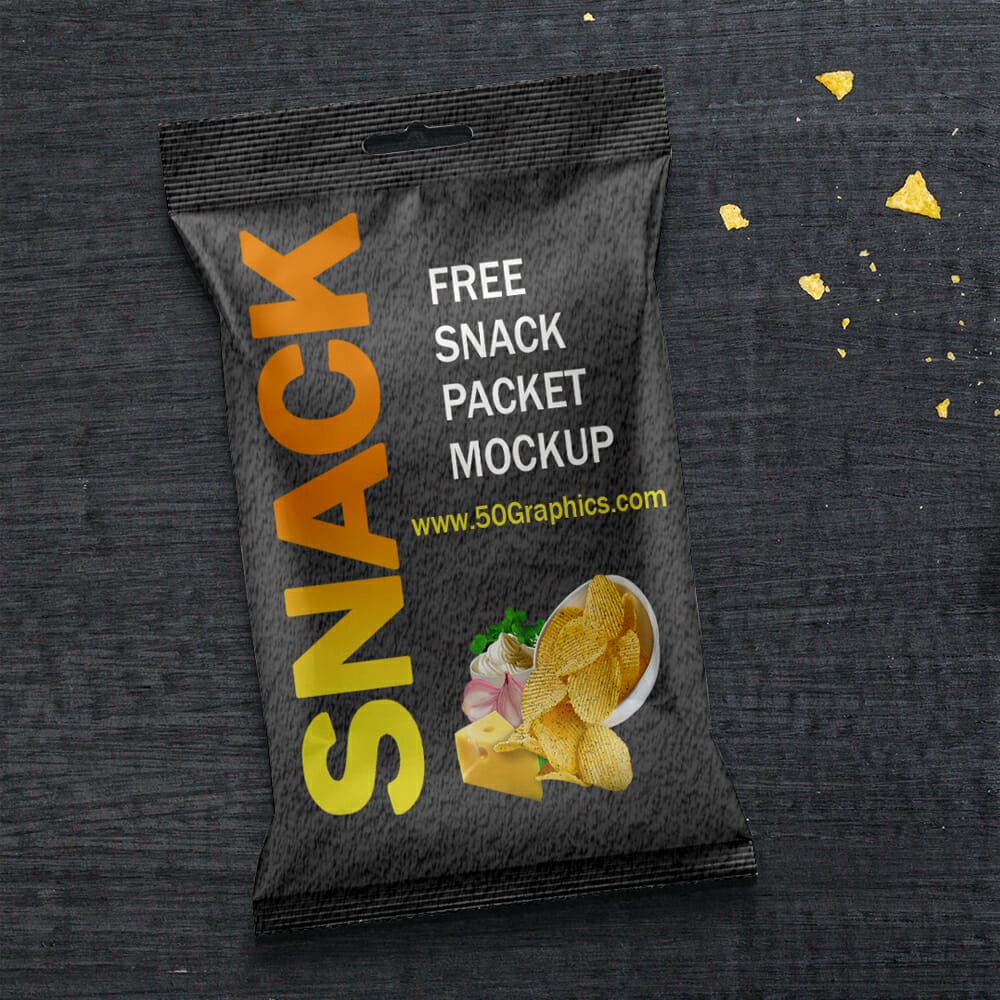Collect This Beautiful Free Snack Packaging Mockup For Profitable Branding